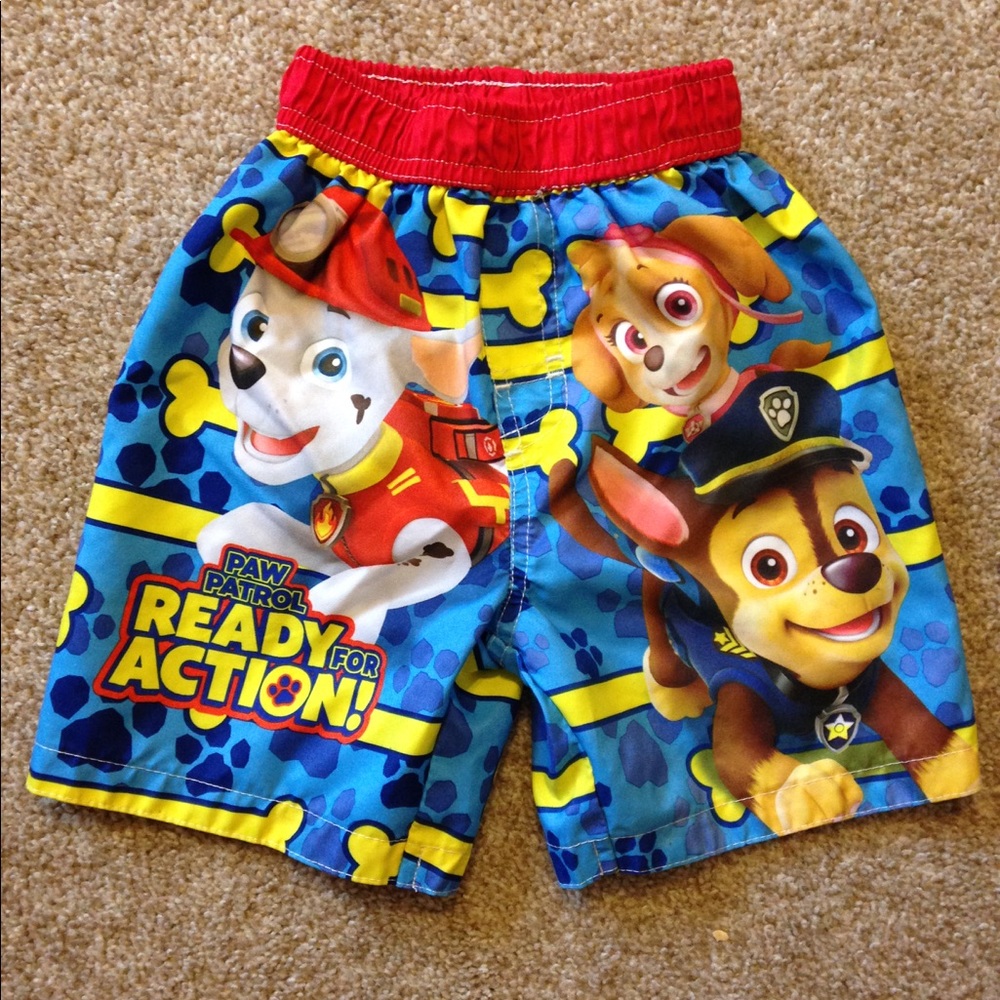 2T Toddler Boys Paw Patrol Swim Trunks